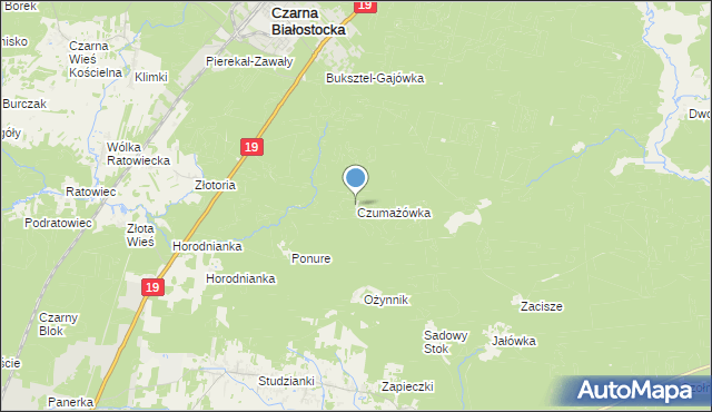 mapa Czumażówka, Czumażówka na mapie Targeo